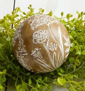 Accent Ball w/ Floral Pattern