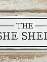 Embossed She Shed Sign