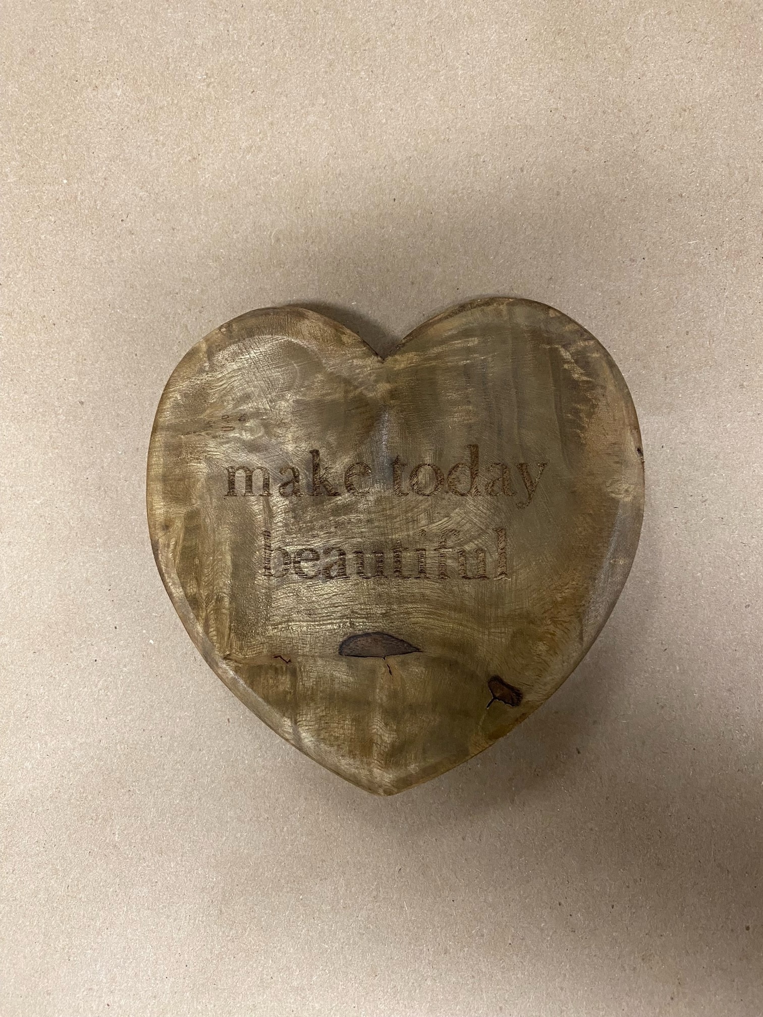 Mango Wooden Heart Trinket Tray (3-Styles)