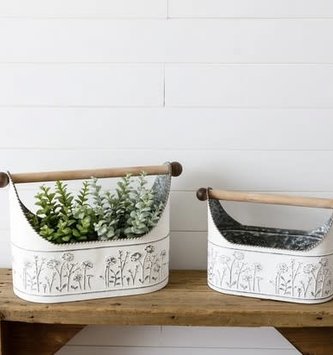 Embossed Wildflower Gathering Container (2-Sizes)