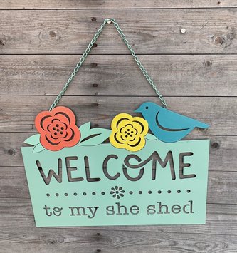 She Shed Metal Hanging Sign (2-Styles)