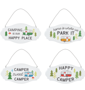 Metal Hanging Camping Signs (4-Styles)