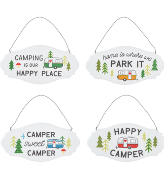 Metal Hanging Camping Signs (4-Styles)