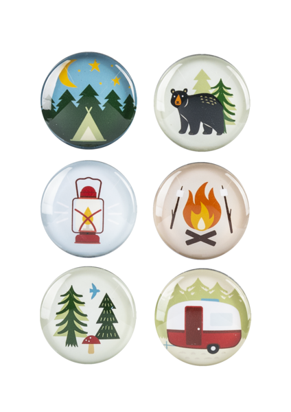 Set of 6 Camping Magnets