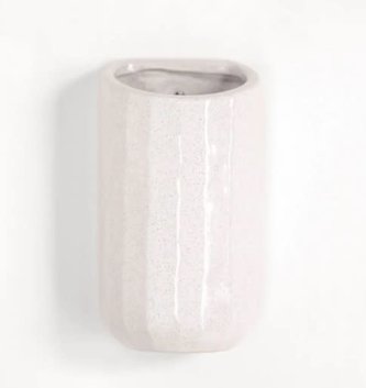 Ceramic Ridged Wall Vase (3-Sizes)