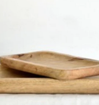 Rectangular Mango Wood Tray (2-Sizes)