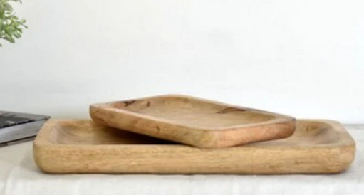 Rectangular Mango Wood Tray (2-Sizes)