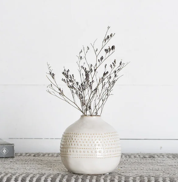 Round Textured Vase