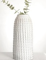 White Urban Check Vase (2-Sizes)