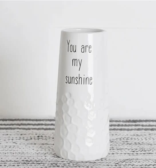 Ceramic You Are My Sunshine Vase