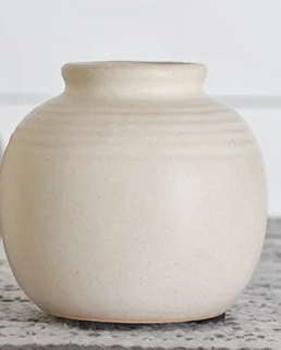 Cream Ceramic Mini Vase