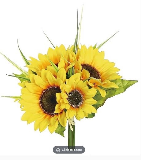 11 Sunflower Bundle, Artificial Sunflower Stems