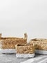 Two-Tone Woven Rectangular Basket (3-Sizes)