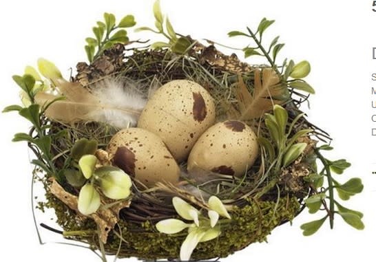 Angel Vine Bird Nest with Eggs (2-Sizes)