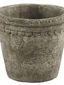 Small Cement Scalloped Pot