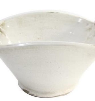 Hand Thrown White Stoneware Bowl