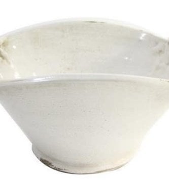 Hand Thrown White Stoneware Bowl