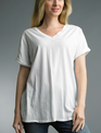 Tempo Paris V-Neck Roll Sleeve Tee By: Tempo Paris (4-Color)