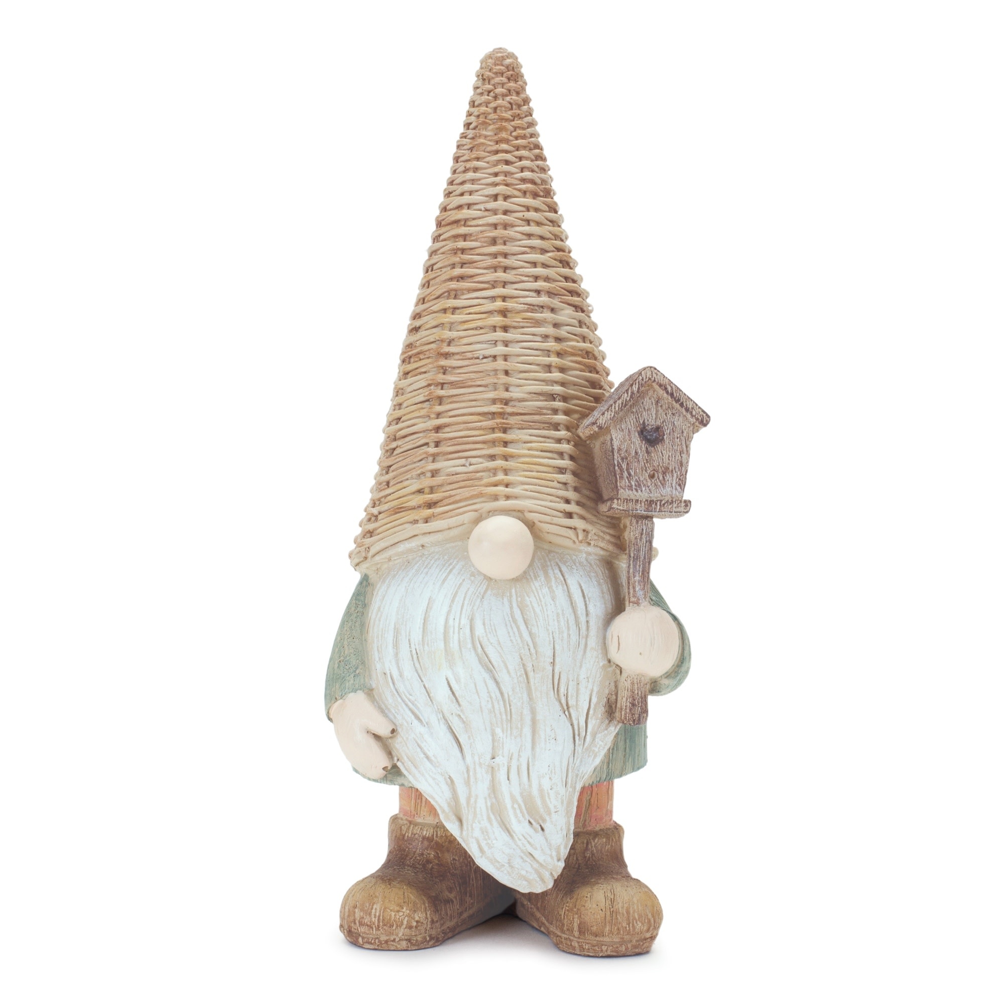 Small Basket Hat Garden Gnome (3-Styles)