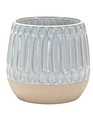 Two Tone White Textured Vase (2-Sizes)