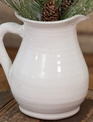 Handmade Artisan White Pitcher