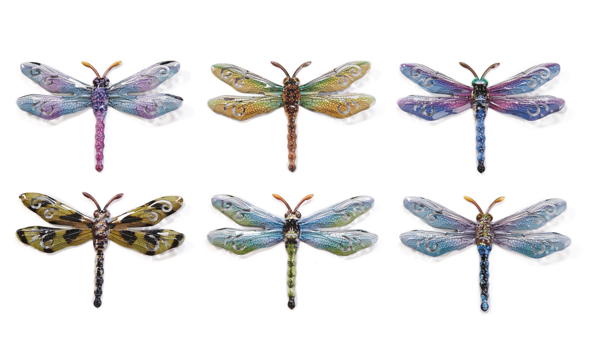 Small Garden Colorful Metal Dragonfly (6-Styles)