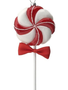 Glass Peppermint Lollipop Ornament