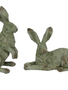 Set of 2 Weathered Garden Bunnies