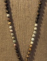 Natural Beaded Southwestern Steer Necklace