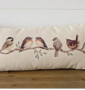 Lumbar Birds on Branch Pillow