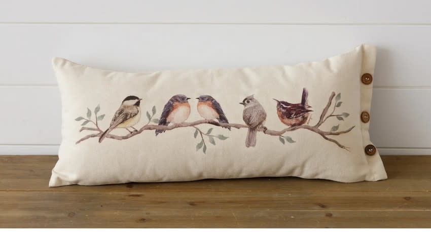 Lumbar Birds on Branch Pillow