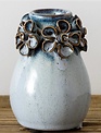 Blue Pottery Floral Vase