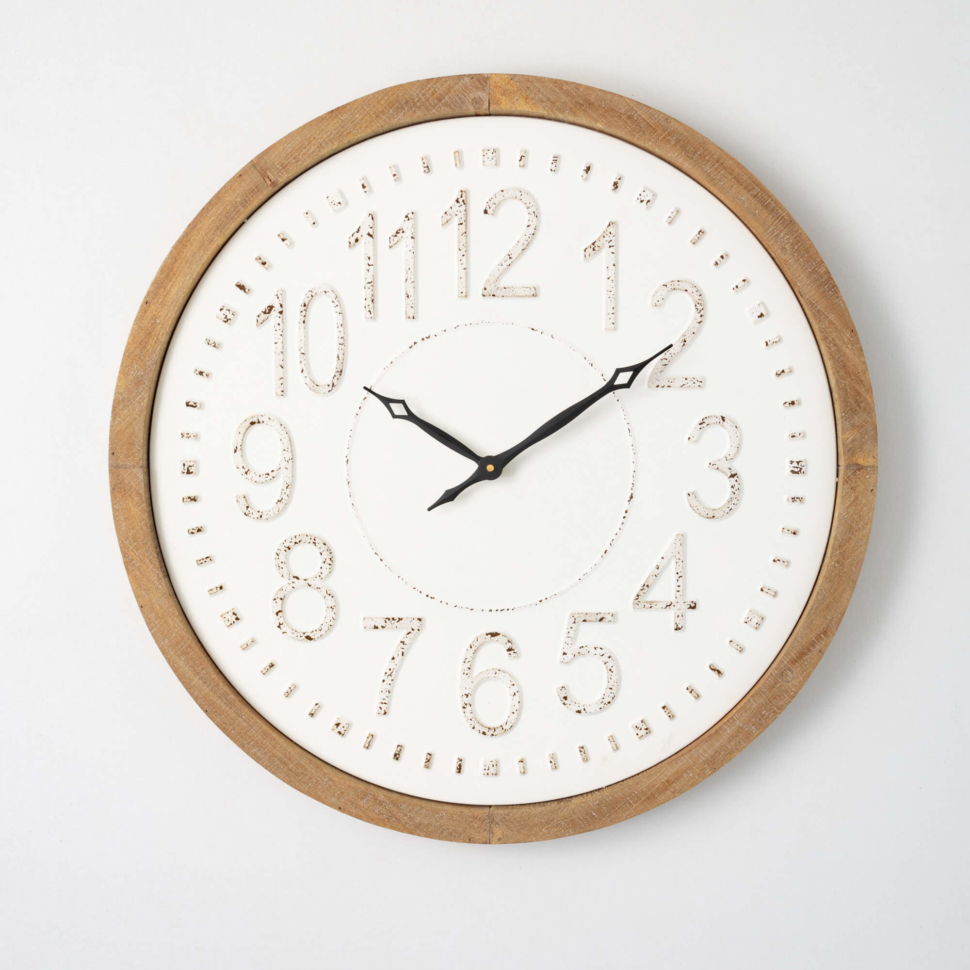 Round Wooden Metal Wall Clock Large Wall Hanging Clocks Fast Ship The Last Straw