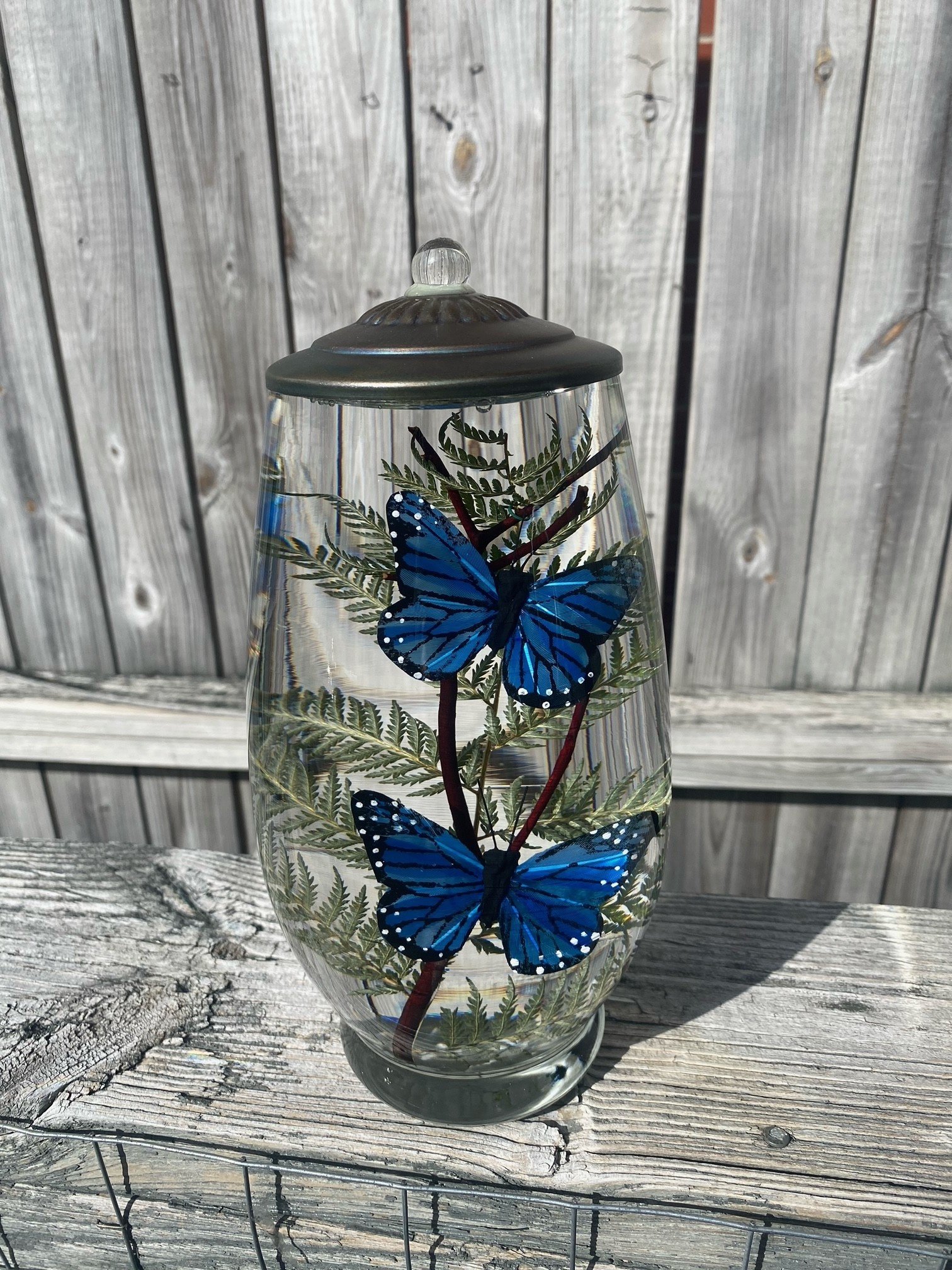 Blue Butterfly Lifetime Oil Candle (3-Styles)