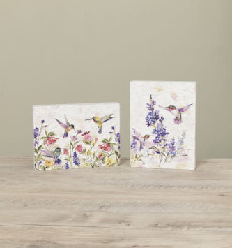 Hummingbird Block Sign By: Susan Winget