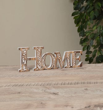 Wooden Welcome Home Block Sign