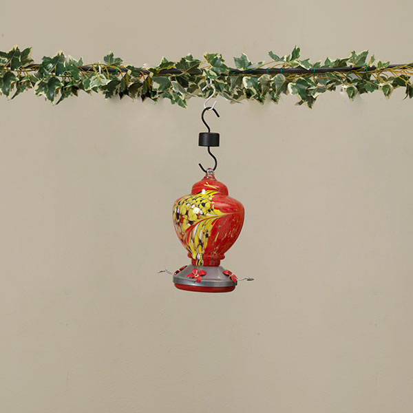 9" Hanging Glass Hummingbird Feeder w/ Ant Moat Birdfeeders Shop The Last Straw