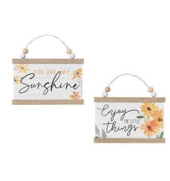 Hanging Sunflower Message Sign (2-Styles)