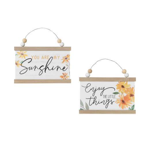 Hanging Sunflower Message Sign (2-Styles)