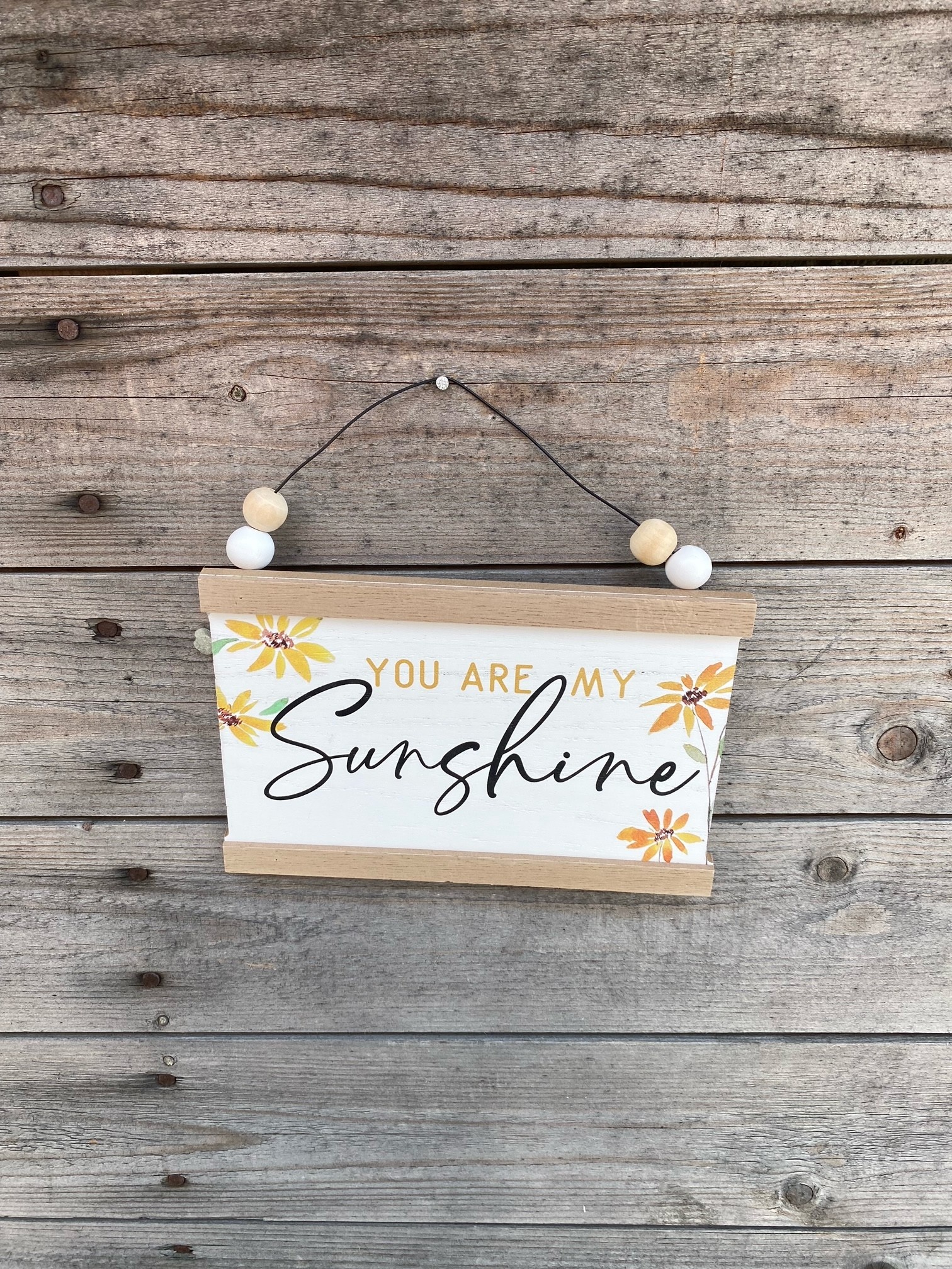 Hanging Sunflower Message Sign (2-Styles)