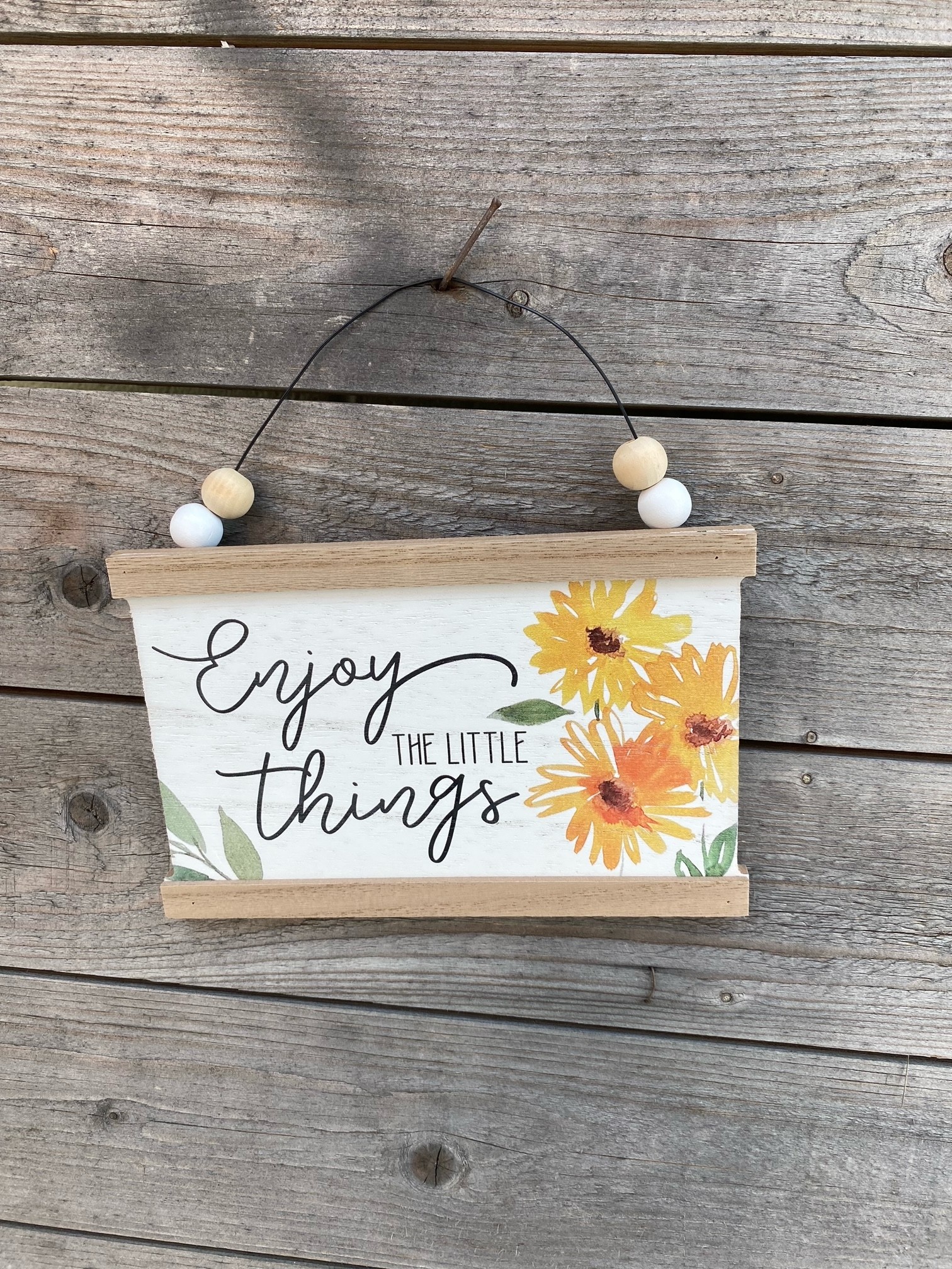 Hanging Sunflower Message Sign (2-Styles)