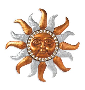 Large Whimiscal Metal Beaded Sunface