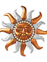 Large Whimiscal Metal Beaded Sunface