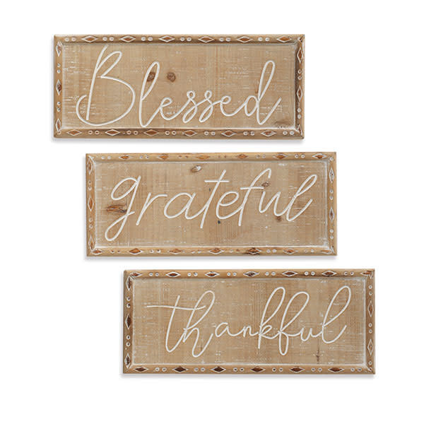 Wooden Embossed Message Sign (3-Styles)