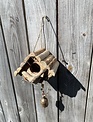 Small Driftwood Hanging Birdhouse w/ Bell (2-Styles)