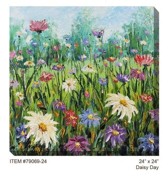 24" x 24" Daisy Day Outdoor Canvas Art