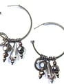 Hoop Cluster Dangle Earrings