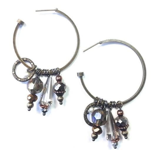 Hoop Cluster Dangle Earrings