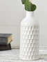 7.5" White Honeycomb Vase