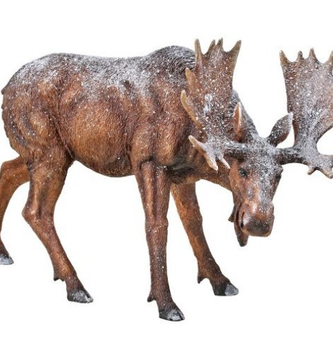 Natural Frosted Standing Moose (2-Styles)